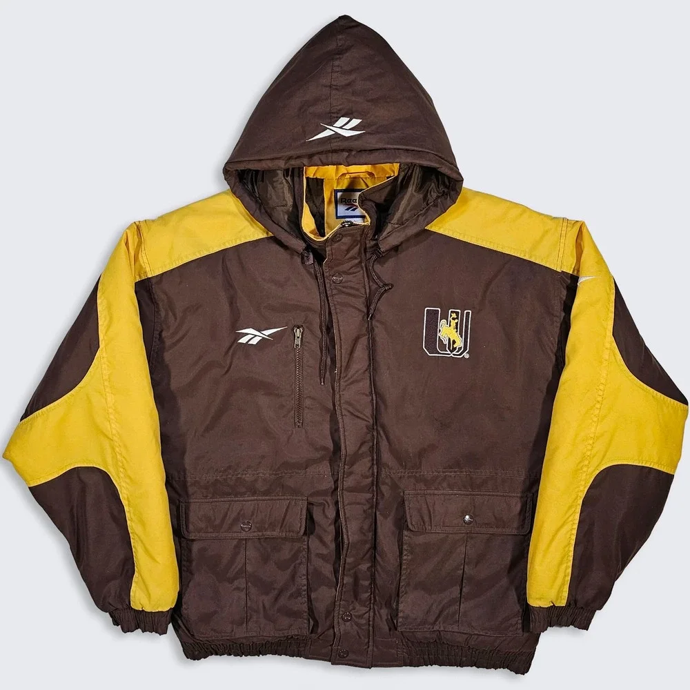 Wyoming Cowboys Vintage 90s Reebok Puffer Jacket
